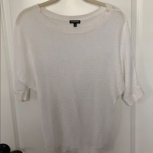 White crew neck sweater